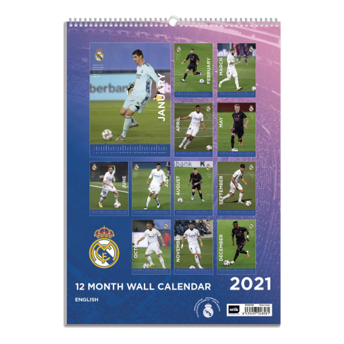 Nástěnný kalendář Real Madrid 2021