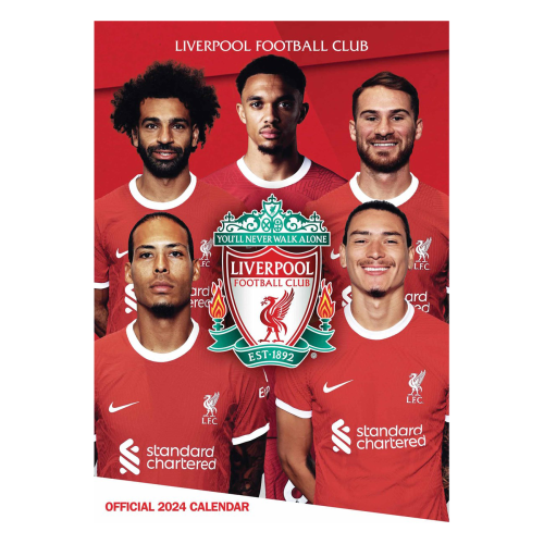 Nástěnný kalendář Liverpool FC 2024