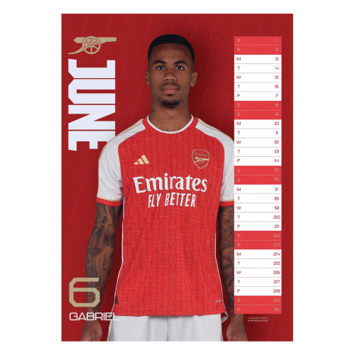 Nástěnný kalendář Arsenal FC 2024