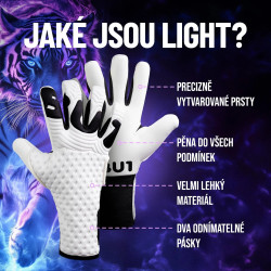 Brankářské rukavice BU1 Light White Hyla