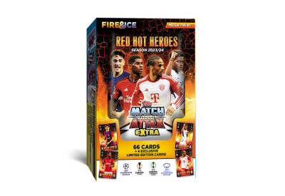 Velká dárková krabička Topps Match Attax Extra 2023/2024 Mega Tin 1 Red Hot Heroes